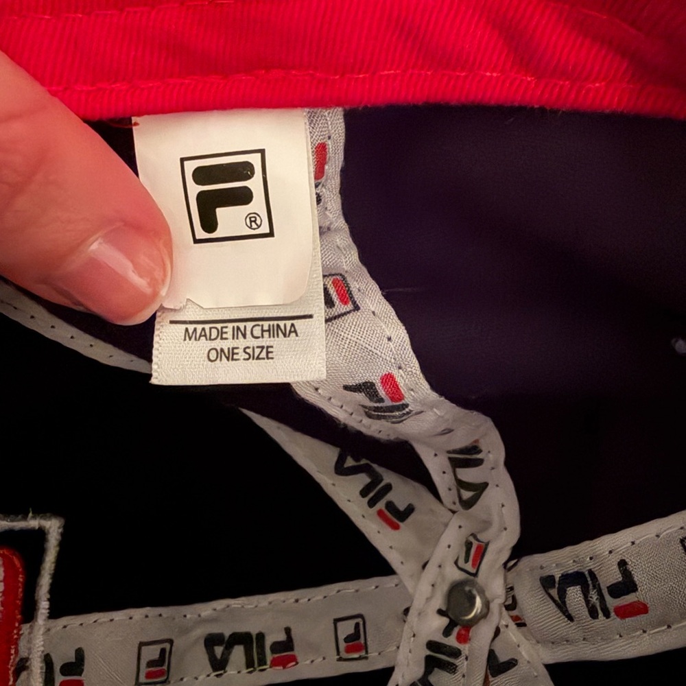 Fila Red and Black Cap with Logo - Picture 3 of 3